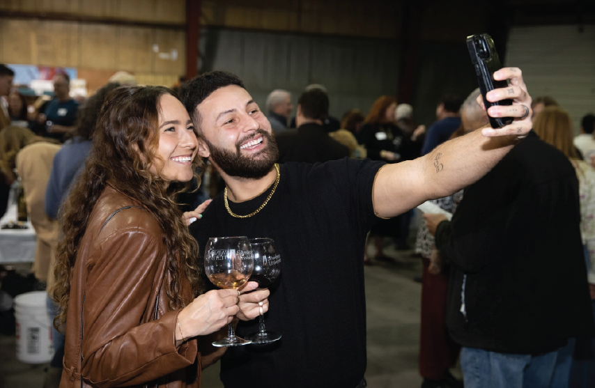 a girl and a boy taking a selfie photo