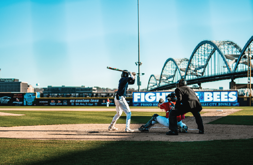 SAU baseball player at the plate