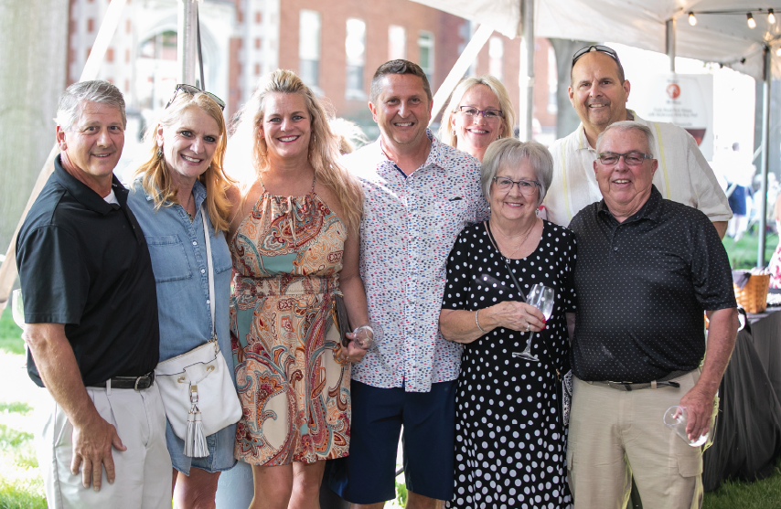 8 participants outside at SAU wine festival