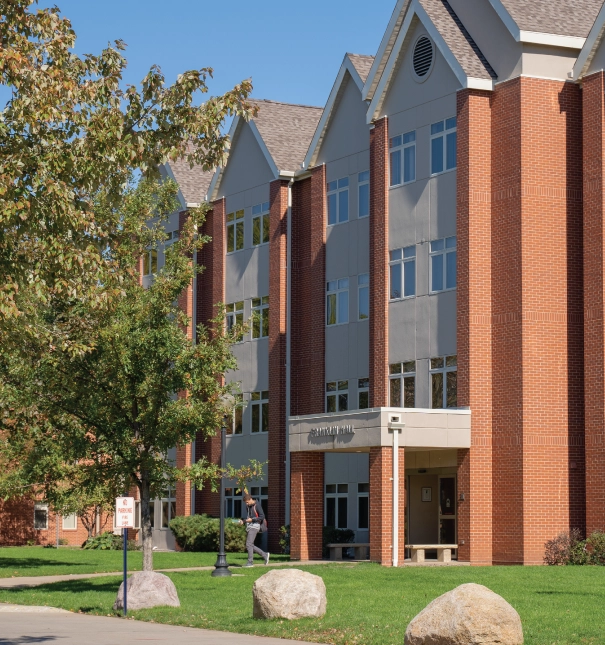 Exterior view of St. Ambrose University's Franklin Hall.