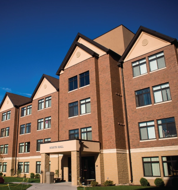 Exterior view of St. Ambrose University's North Hall.