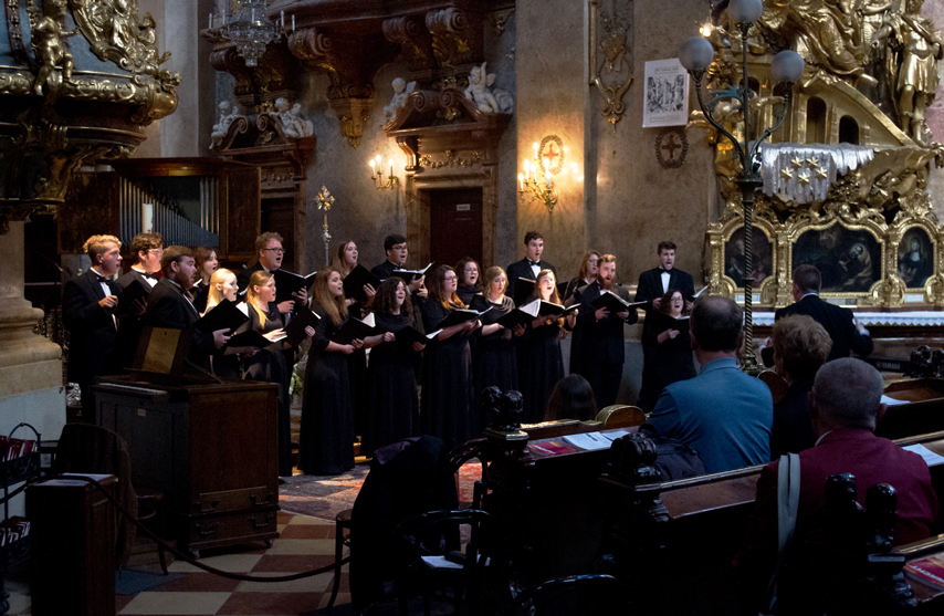 Vocalist group performing on stage