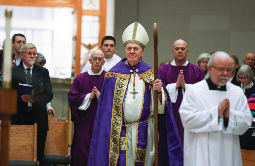 Clergymen in a chapel.
