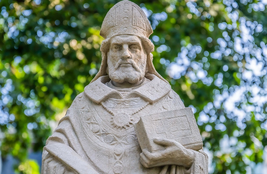 A photo of St. Ambrose on the campus of St. Ambrose University in Davenport, IA.