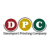 The red, yellow, and green logo of Davenport Printing Company.